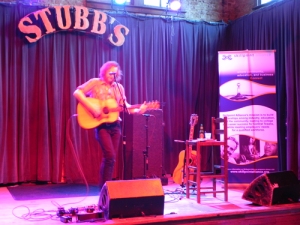 Jonathan Terrell onstage at Stubb's during Keep Central Texas Strong